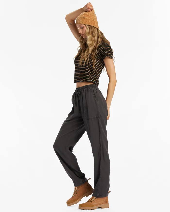 Billabong Pants Women Beachy Keen Woven Pant Off Black 1 Billabong Pants Women Beachy Keen Woven Pant Off Black 1