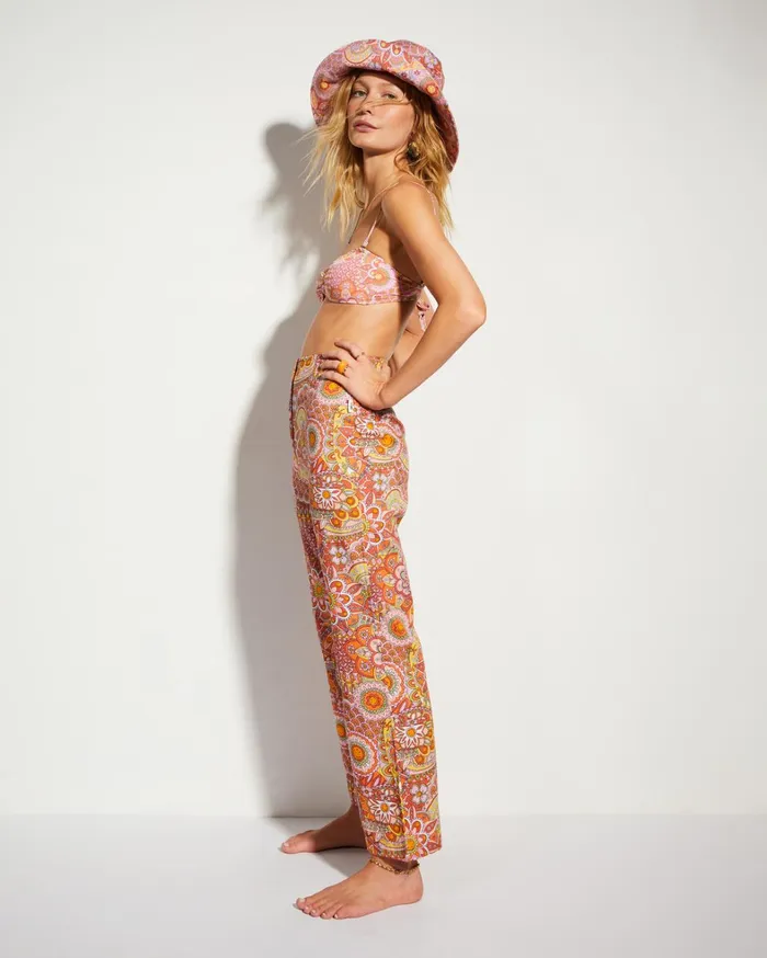 Billabong Pants Women Billabong X Smiley So Trippy Linen Pants Multi Billabong Pants Women Billabong X Smiley So Trippy Linen Pants Multi