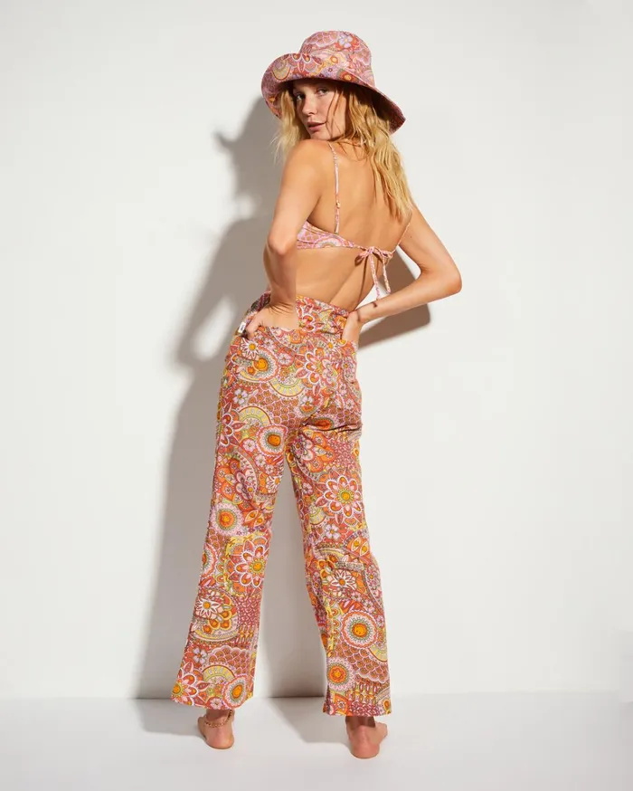Billabong Pants Women Billabong X Smiley So Trippy Linen Pants Multi Billabong Pants Women Billabong X Smiley So Trippy Linen Pants Multi