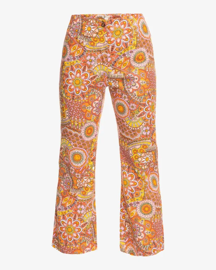 Billabong Pants Women Billabong X Smiley So Trippy Linen Pants Multi Billabong Pants Women Billabong X Smiley So Trippy Linen Pants Multi