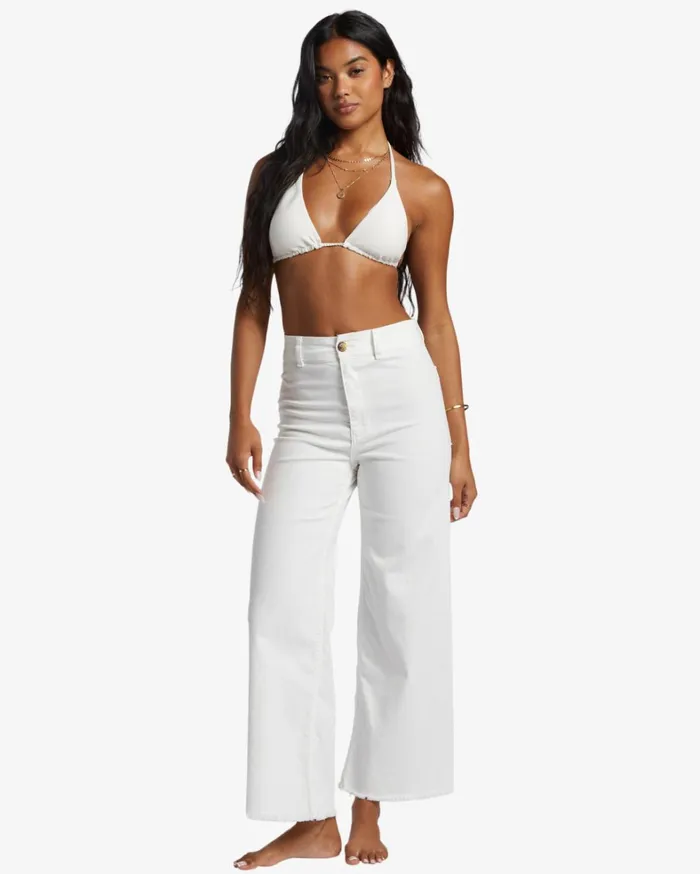 Billabong Pants Women Free Fall HighWaist Pants Salt Crystal 1
