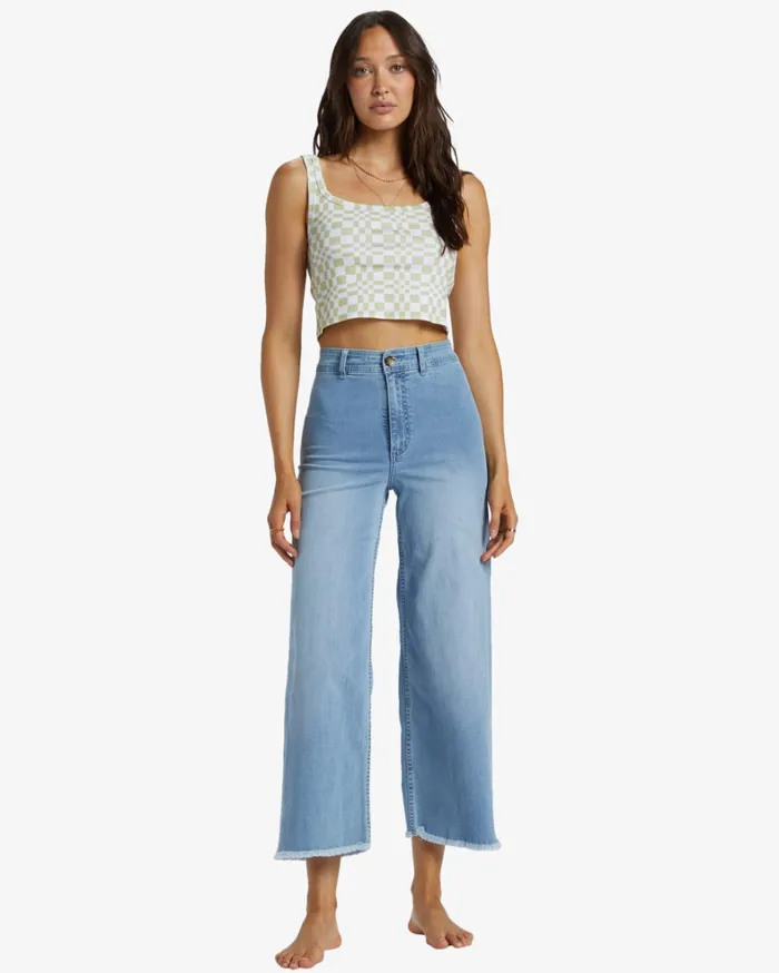 Billabong Pants Women Free Fall Indigo WideLeg Jeans Surf Spray Billabong Pants Women Free Fall Indigo WideLeg Jeans Surf Spray