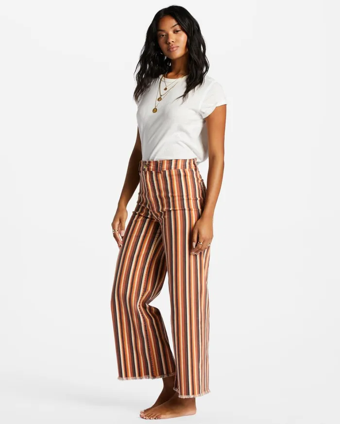Billabong Pants Women Free Fall Print Wide Leg Pants Fire Side Billabong Pants Women Free Fall Print Wide Leg Pants Fire Side