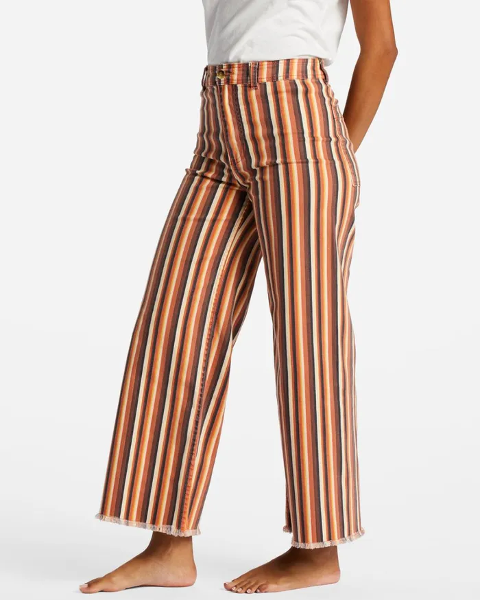 Billabong Pants Women Free Fall Print Wide Leg Pants Fire Side Billabong Pants Women Free Fall Print Wide Leg Pants Fire Side