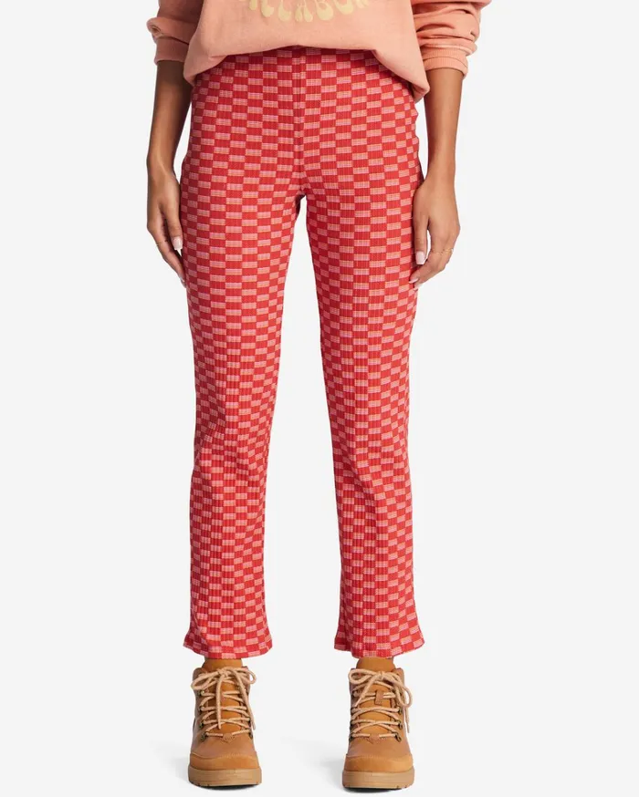 Billabong Pants Women Good Days HighWaisted Bootcut Pants Pink Skies Billabong Pants Women Good Days HighWaisted Bootcut Pants Pink Skies