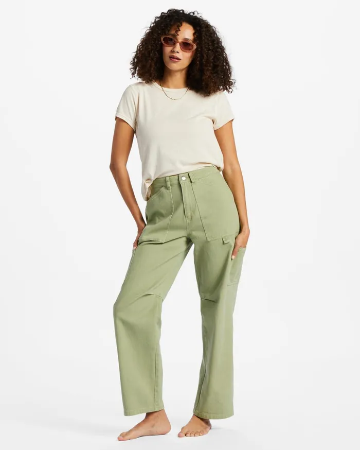 Billabong Pants Women Leia Cargo Pants Avocado Billabong Pants Women Leia Cargo Pants Avocado