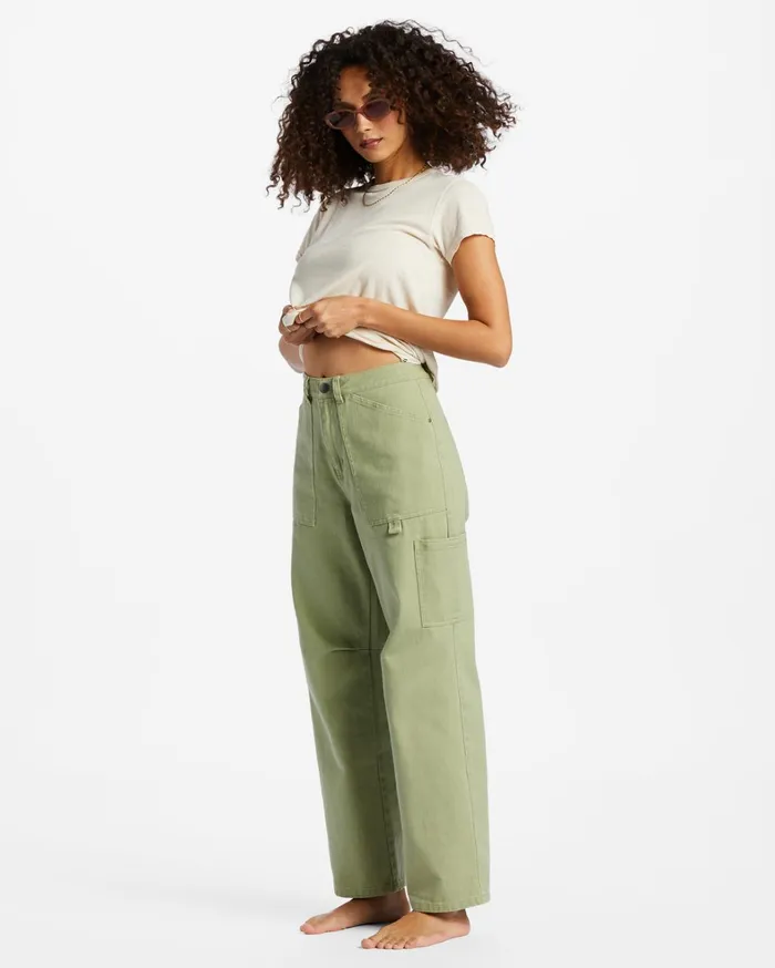 Billabong Pants Women Leia Cargo Pants Avocado Billabong Pants Women Leia Cargo Pants Avocado