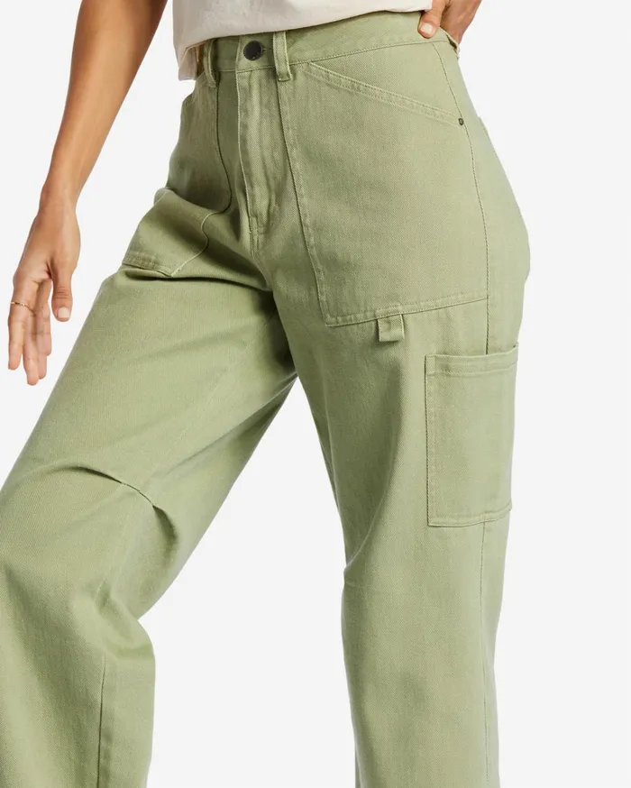 Billabong Pants Women Leia Cargo Pants Avocado Billabong Pants Women Leia Cargo Pants Avocado