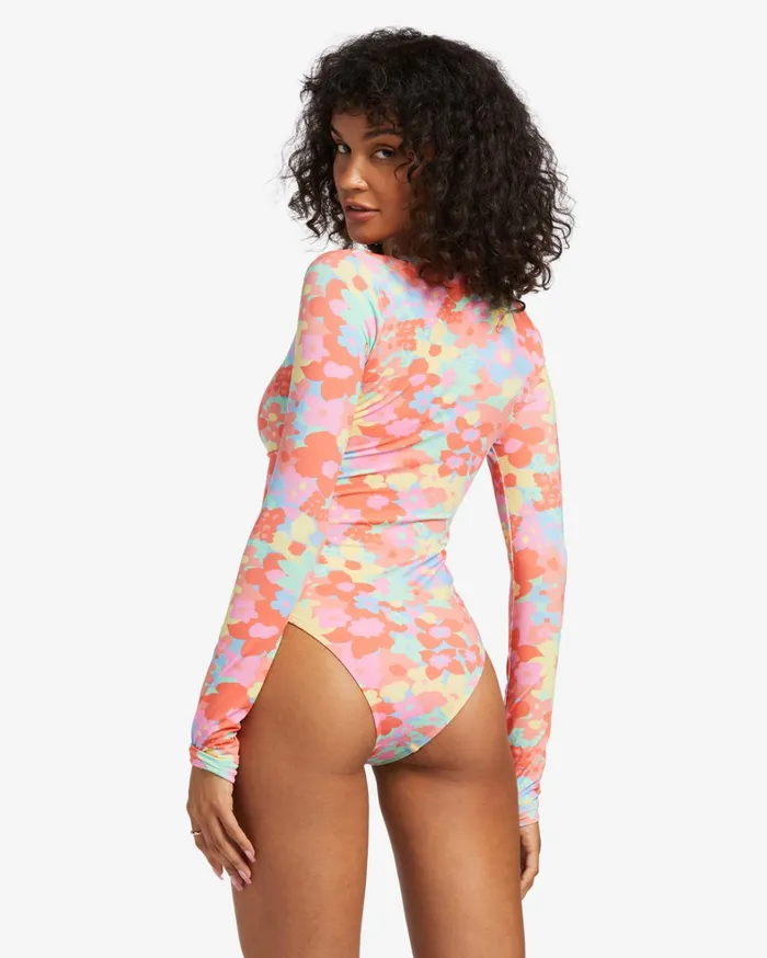 Billabong Rashguards and Bodysuits Women Coast Is Clear Long Sleeve UPF 50 OnePiece Swimsuit Multi Billabong Rashguards and Bodysuits Women Coast Is Clear Long Sleeve UPF 50 OnePiece Swimsuit Multi