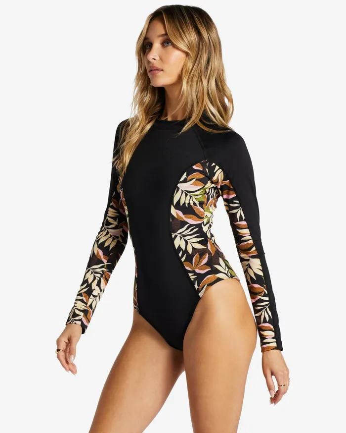 Billabong Rashguards and Bodysuits Women Core Long Sleeve OnePiece Swimsuit Black Billabong Rashguards and Bodysuits Women Core Long Sleeve OnePiece Swimsuit Black