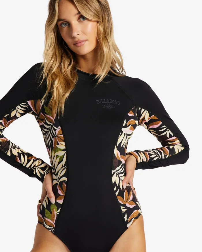 Billabong Rashguards and Bodysuits Women Core Long Sleeve OnePiece Swimsuit Black Billabong Rashguards and Bodysuits Women Core Long Sleeve OnePiece Swimsuit Black