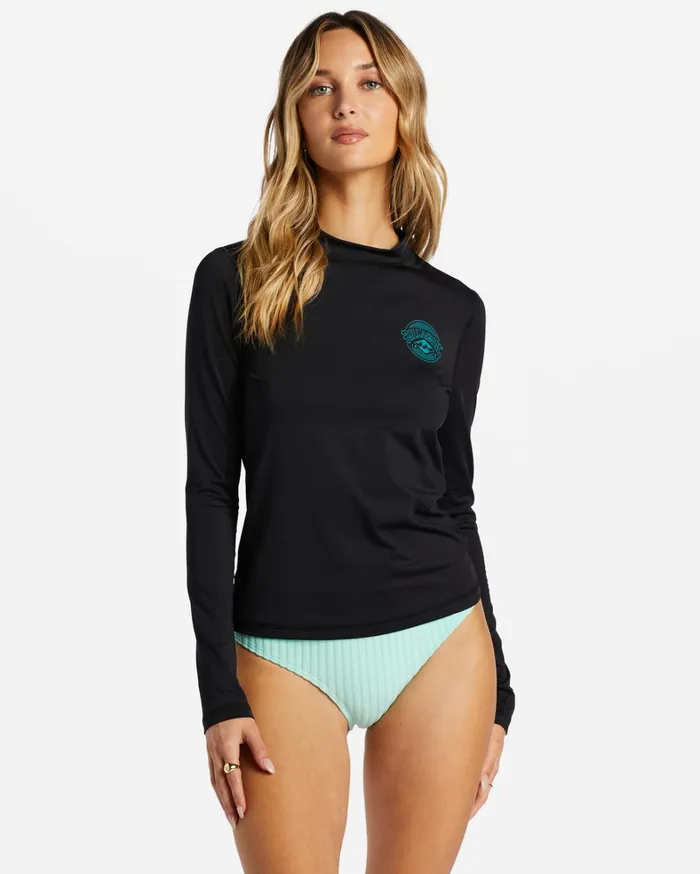 Billabong Rashguards and Bodysuits Women Core Long Sleeve UPF 50 Rashguard Black Billabong Rashguards and Bodysuits Women Core Long Sleeve UPF 50 Rashguard Black