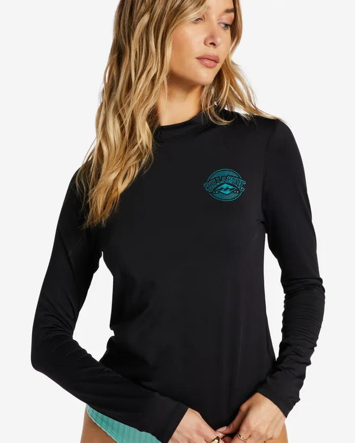 Billabong Rashguards and Bodysuits Women Core Long Sleeve UPF 50 Rashguard Black Billabong Rashguards and Bodysuits Women Core Long Sleeve UPF 50 Rashguard Black