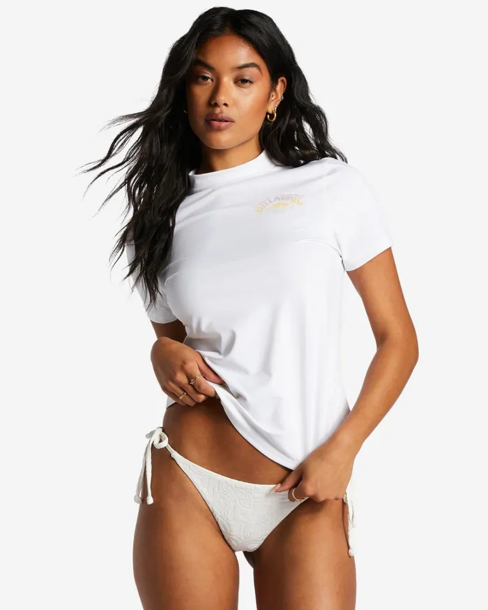 Billabong Rashguards and Bodysuits Women Core Long Sleeve UPF 50 Surf TShirt White Billabong Rashguards and Bodysuits Women Core Long Sleeve UPF 50 Surf TShirt White