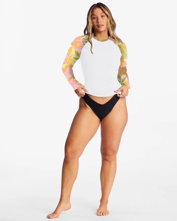Billabong Rashguards and Bodysuits Women Summer Folk Long Sleeve UPF 50 Rashguard Multi Billabong Rashguards and Bodysuits Women Summer Folk Long Sleeve UPF 50 Rashguard Multi