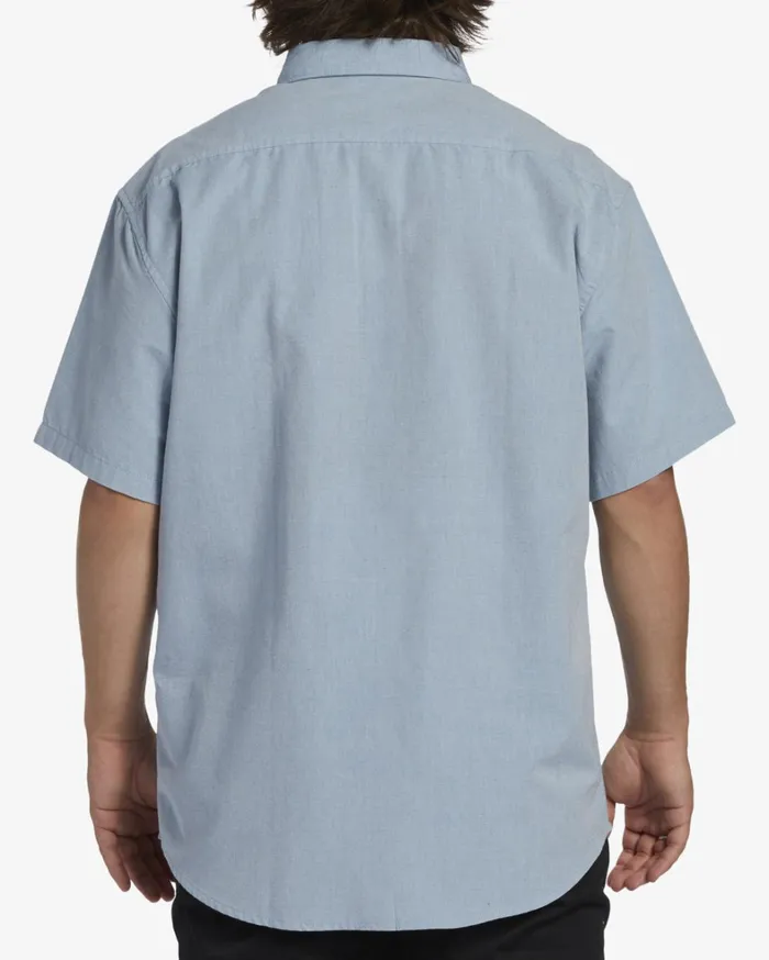 Billabong Shirts Men All Day Short Sleeve Shirt Powder Blue Billabong Shirts Men All Day Short Sleeve Shirt Powder Blue