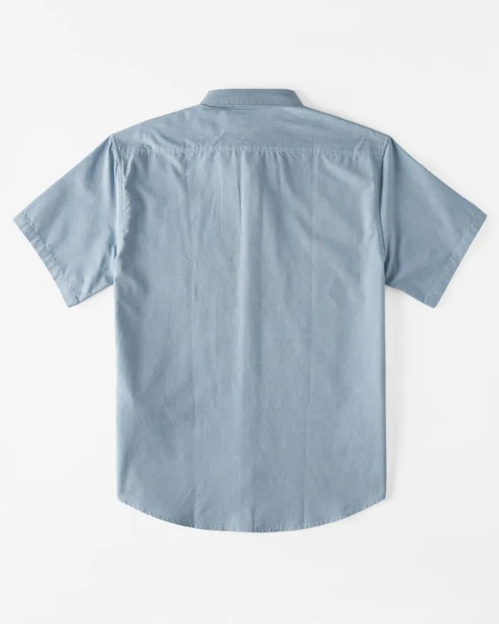 Billabong Shirts Men All Day Short Sleeve Shirt Powder Blue Billabong Shirts Men All Day Short Sleeve Shirt Powder Blue