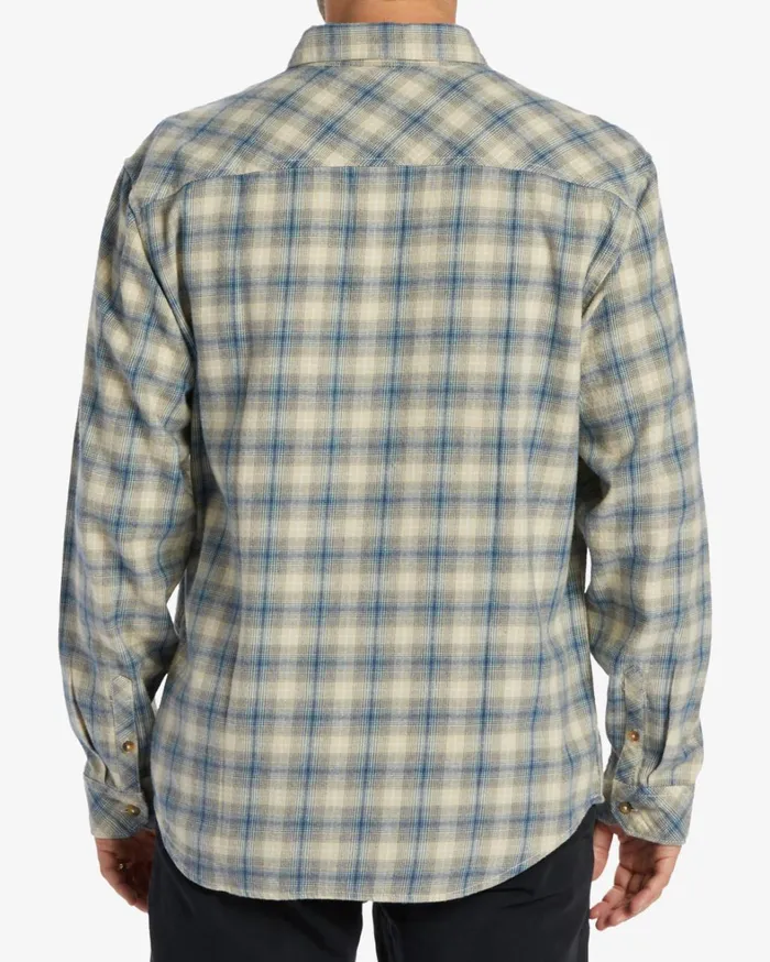 Billabong Shirts Men Coastline Flannel Long Sleeve Shirt North Sea Billabong Shirts Men Coastline Flannel Long Sleeve Shirt North Sea