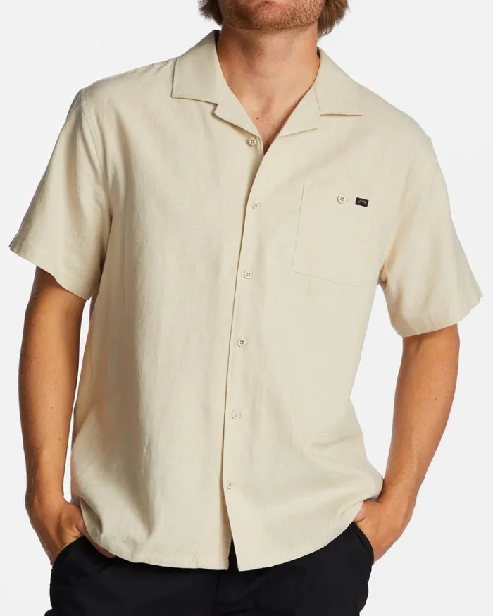 Billabong Shirts Men Hemp Vacay Short Sleeve Shirt Chino