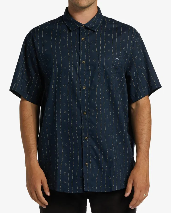 Billabong Shirts Men Sundays Mini Short Sleeve Shirt Navy
