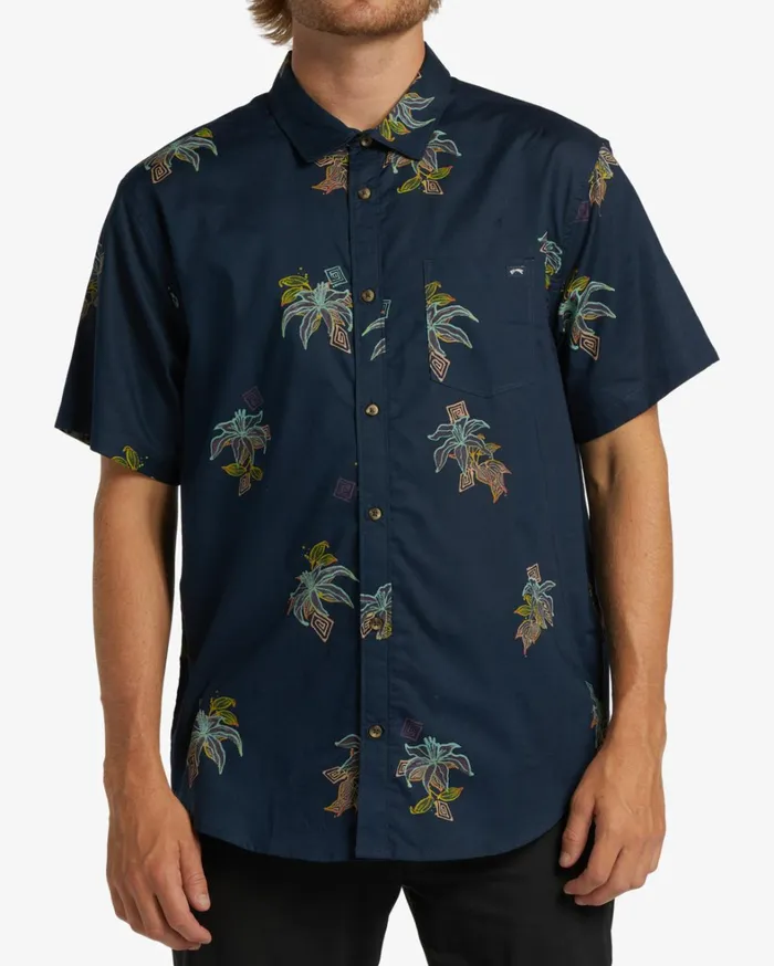 Billabong Shirts Men Sundays Mini Short Sleeve Shirt Night