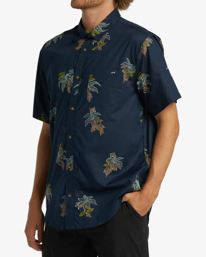 Billabong Shirts Men Sundays Mini Short Sleeve Shirt Night Billabong Shirts Men Sundays Mini Short Sleeve Shirt Night