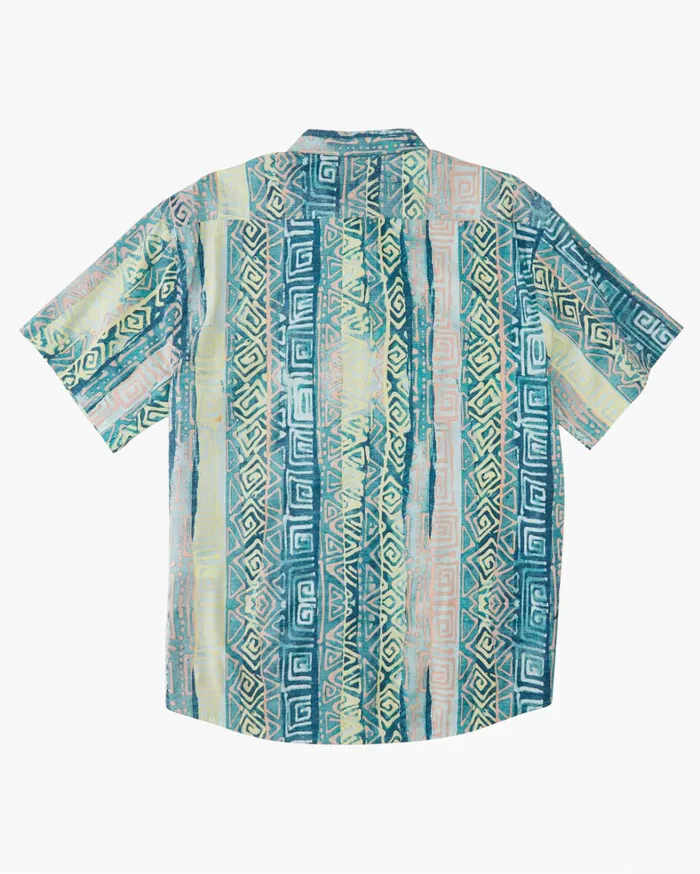 Billabong Shirts Men Sundays Short Sleeve Shirt Aqua Billabong Shirts Men Sundays Short Sleeve Shirt Aqua