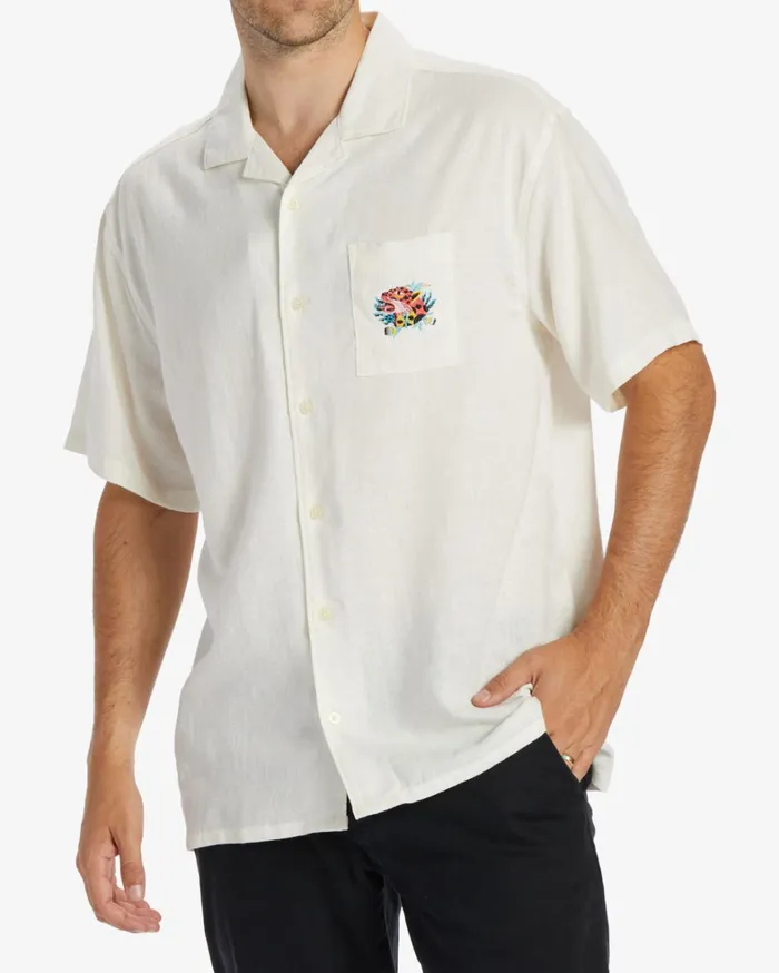 Billabong Shirts Men Zeledon Vacay Short Sleeve Shirt Off White Billabong Shirts Men Zeledon Vacay Short Sleeve Shirt Off White