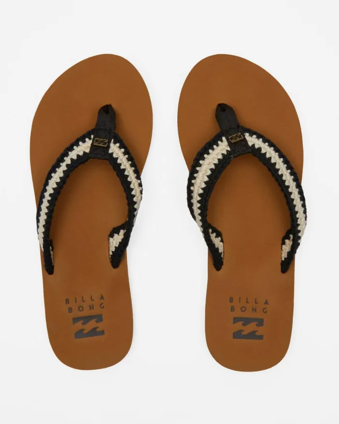 Billabong Shoes Women Baja Sandals Black White 2