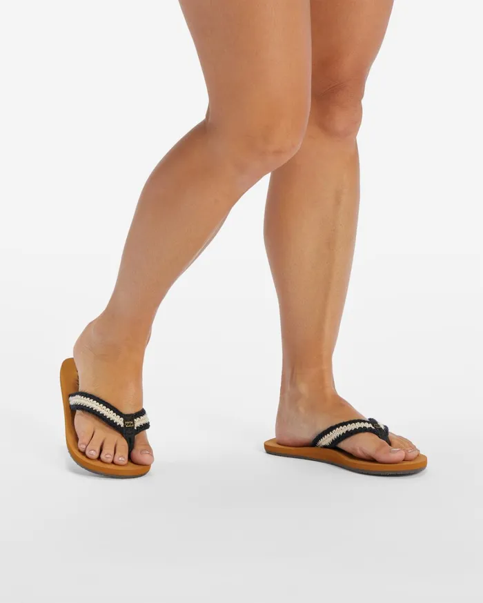 Billabong Shoes Women Baja Sandals Black White 2 Billabong Shoes Women Baja Sandals Black White 2