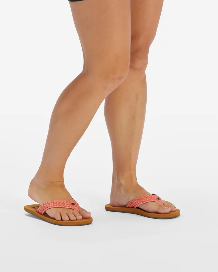 Billabong Shoes Women Kai Braided Sandals Sweet Coral Billabong Shoes Women Kai Braided Sandals Sweet Coral
