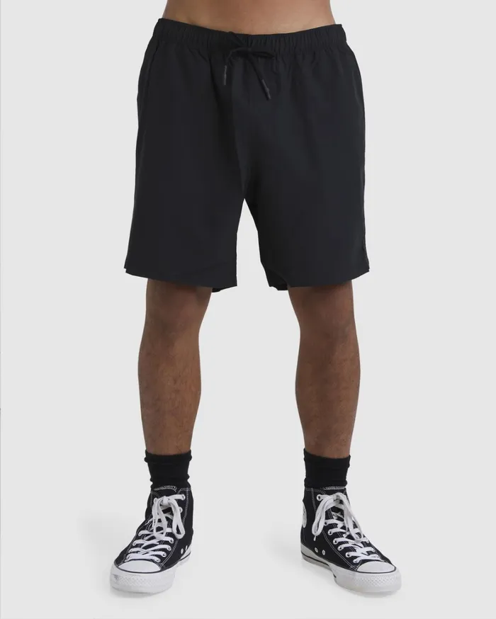 Billabong Shorts Men ADiv Surftrek Elastic Waist Shorts 17034 Black