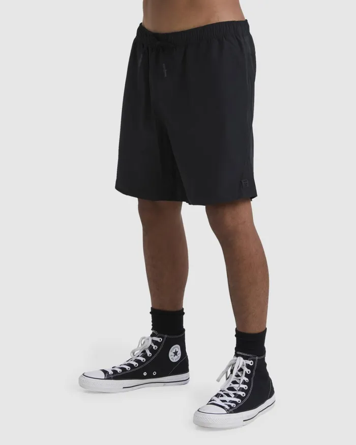 Billabong Shorts Men ADiv Surftrek Elastic Waist Shorts 17034 Black Billabong Shorts Men ADiv Surftrek Elastic Waist Shorts 17034 Black