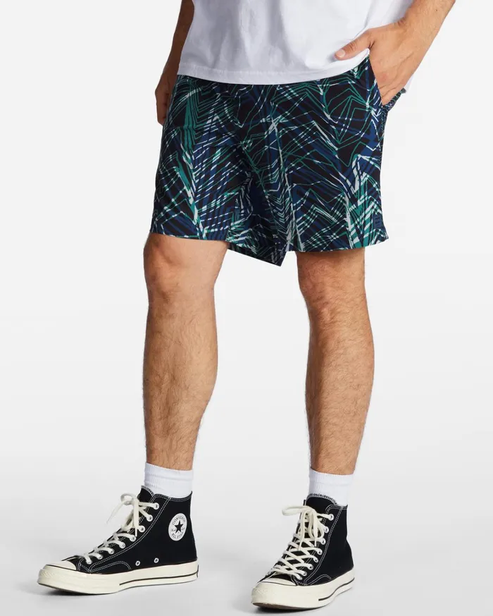 Billabong Shorts Men ADiv Surftrek Elastic Waist Shorts 17034 Space Blue Billabong Shorts Men ADiv Surftrek Elastic Waist Shorts 17034 Space Blue