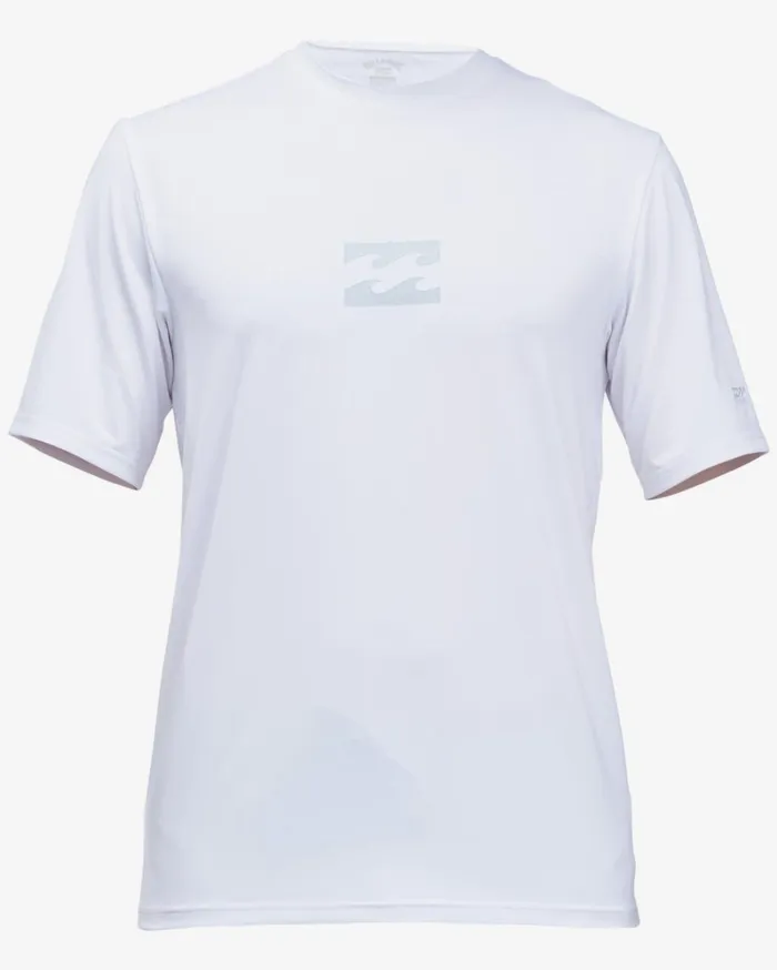 Billabong Shorts Men All Day Wave Loose Fit UPF 50 Short Sleeve Surf Tee White Billabong Shorts Men All Day Wave Loose Fit UPF 50 Short Sleeve Surf Tee White