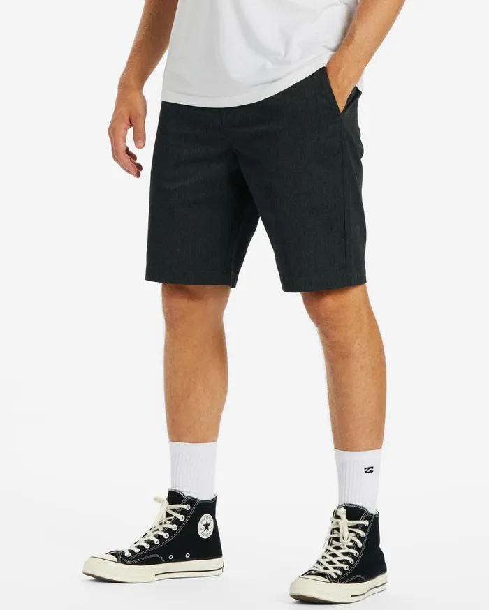 Billabong Shorts Men Carter Workwear 21034 Shorts Black Heather Billabong Shorts Men Carter Workwear 21034 Shorts Black Heather