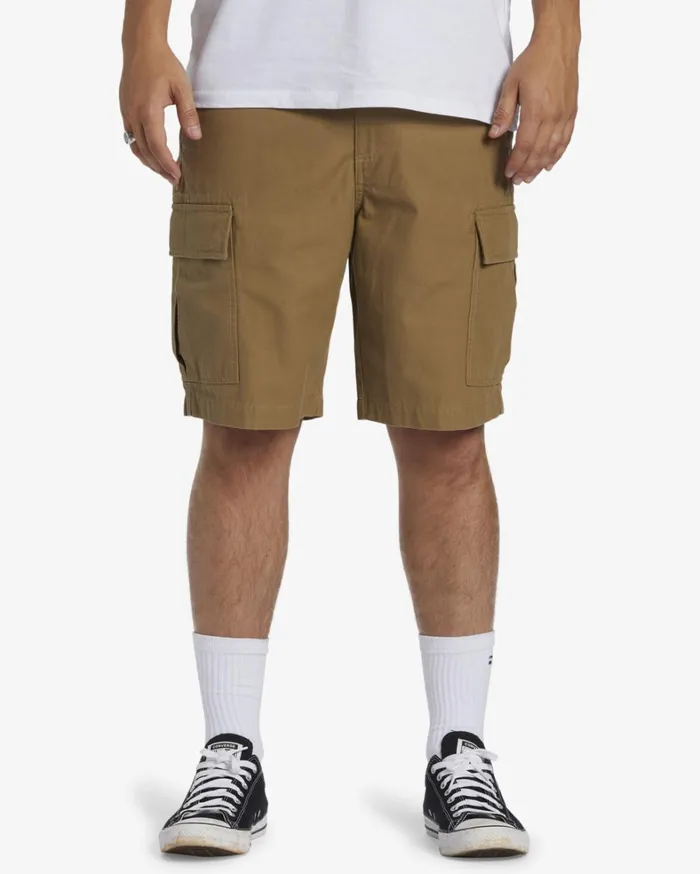 Billabong Shorts Men Combat Cargo Shorts Light Khaki