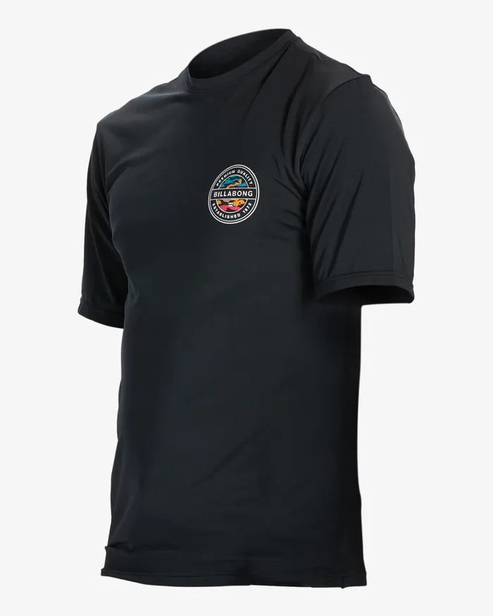 Billabong Shorts Men Rotor Lf Short Sleeve UPF 50 Surf TShirt Black Billabong Shorts Men Rotor Lf Short Sleeve UPF 50 Surf TShirt Black