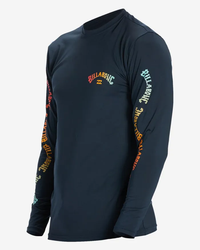 Billabong Shorts Men Snaking Arches Long Sleeve UPF 50 Surf TShirt Navy Billabong Shorts Men Snaking Arches Long Sleeve UPF 50 Surf TShirt Navy