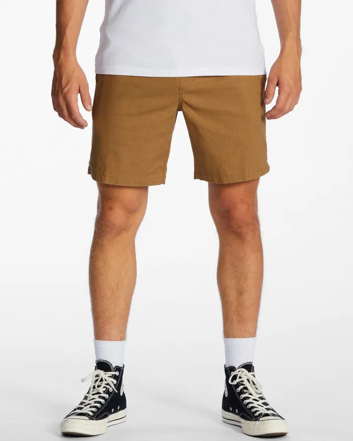 Billabong Shorts Men Surftrek Hemp Technical Elasticized Shorts Ermine