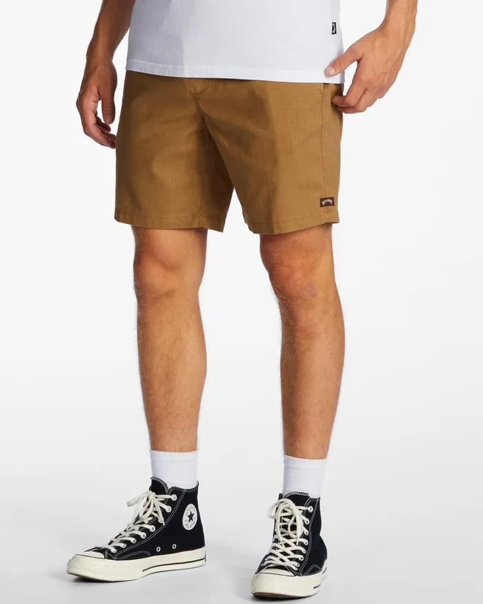 Billabong Shorts Men Surftrek Hemp Technical Elasticized Shorts Ermine Billabong Shorts Men Surftrek Hemp Technical Elasticized Shorts Ermine