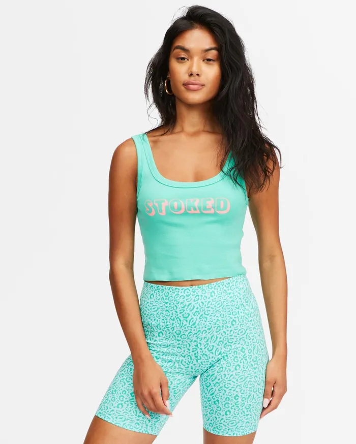 Billabong Shorts Women Biker Babe Shorts Tropical Green