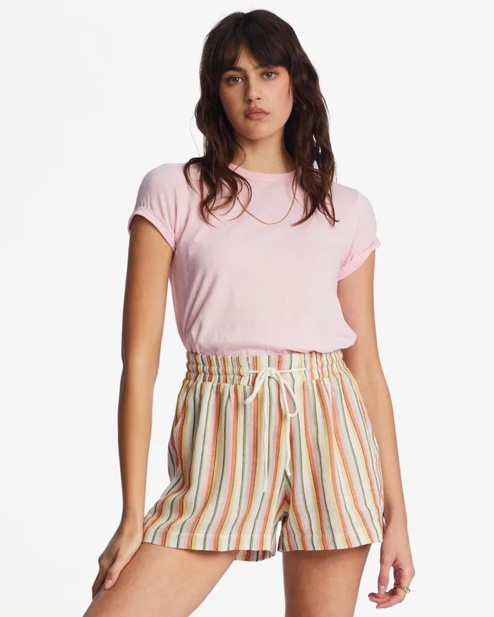 Billabong Shorts Women Day Tripper Elastic Shorts Salt Crystal 4