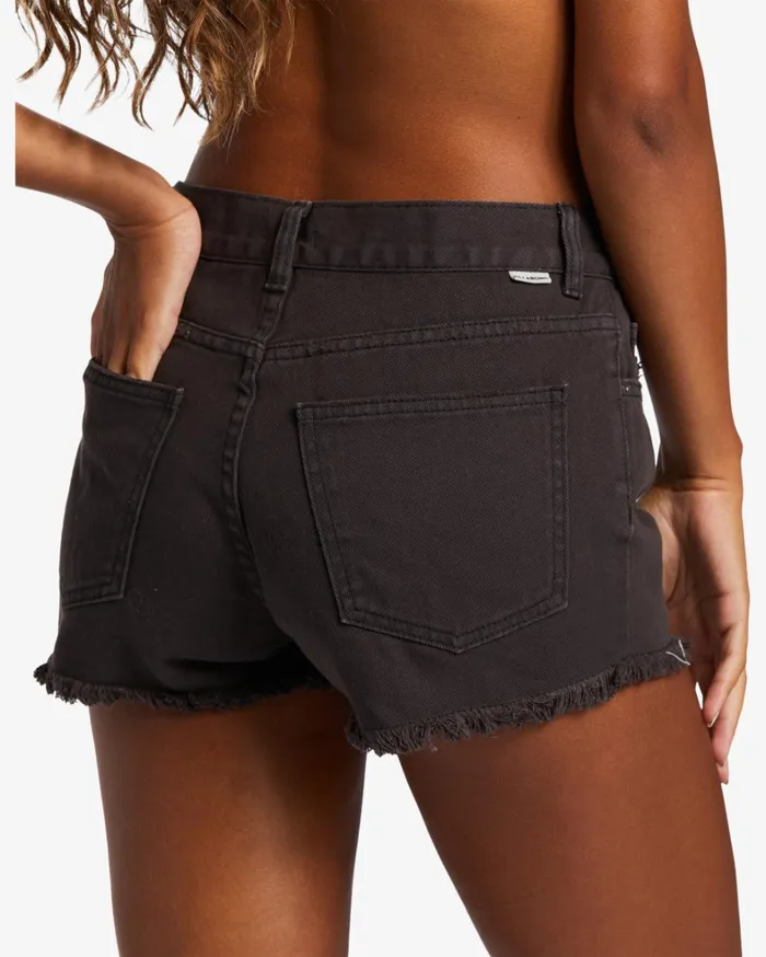 Billabong Shorts Women Drift Away Frayed Shorts Black Pebble Billabong Shorts Women Drift Away Frayed Shorts Black Pebble