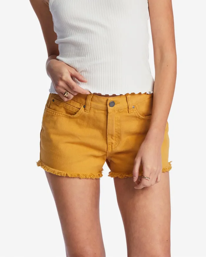 Billabong Shorts Women Drift Away Frayed Shorts Goldie Billabong Shorts Women Drift Away Frayed Shorts Goldie