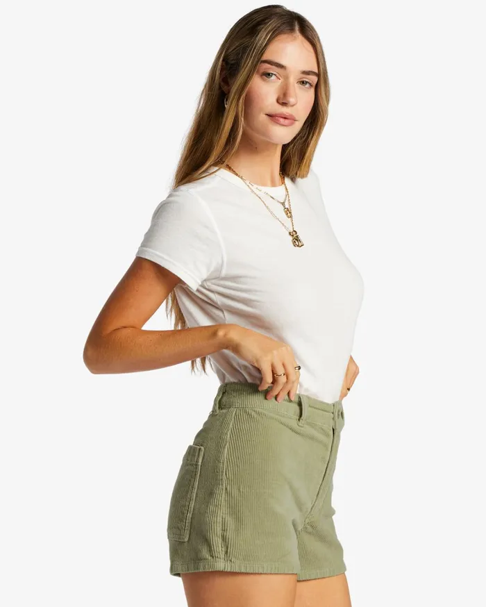 Billabong Shorts Women Free Fall Corduroy Shorts Avocado Billabong Shorts Women Free Fall Corduroy Shorts Avocado