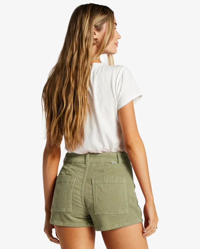 Billabong Shorts Women Free Fall Corduroy Shorts Avocado Billabong Shorts Women Free Fall Corduroy Shorts Avocado