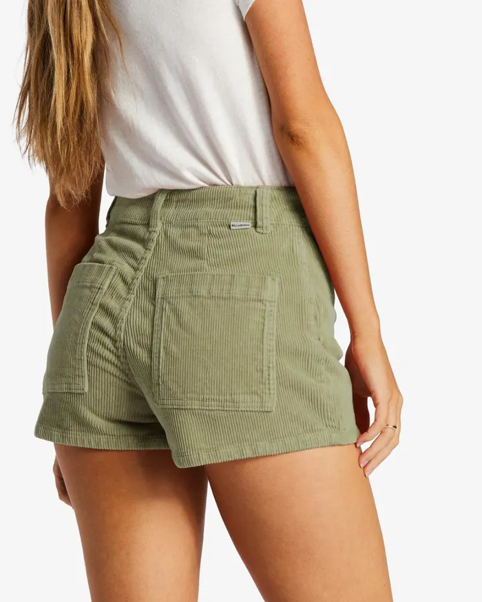 Billabong Shorts Women Free Fall Corduroy Shorts Avocado Billabong Shorts Women Free Fall Corduroy Shorts Avocado