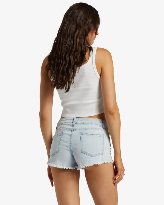 Billabong Shorts Women Lite Hearted Denim Shorts Acid Billabong Shorts Women Lite Hearted Denim Shorts Acid