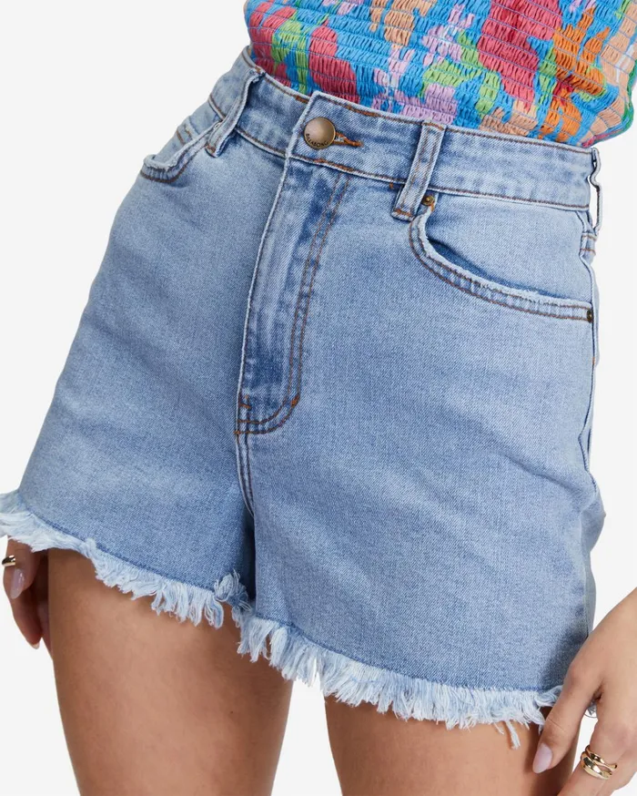 Billabong Shorts Women So Cheeky Denim Shorts Sweet Blue Billabong Shorts Women So Cheeky Denim Shorts Sweet Blue